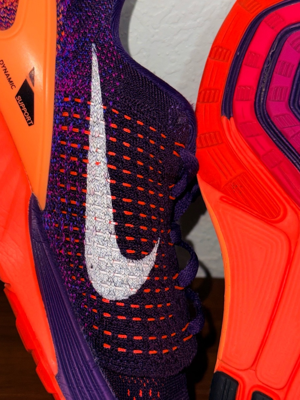 Nike Purple & Orange Lunarglide 7 Running Shoes - Picture 5 of 16